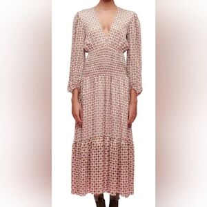 Maje Print Chiffon Dress